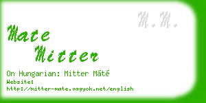 mate mitter business card