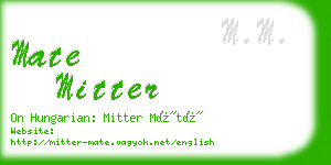 mate mitter business card